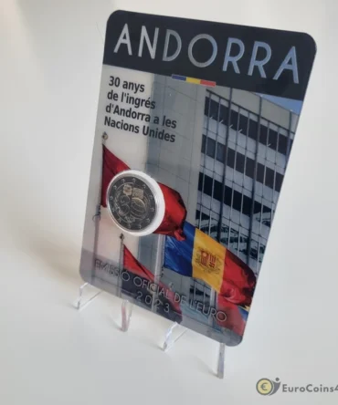 Andora 2023 2 euro – 30. výročie vstúpenia Andory do OSN (BU)